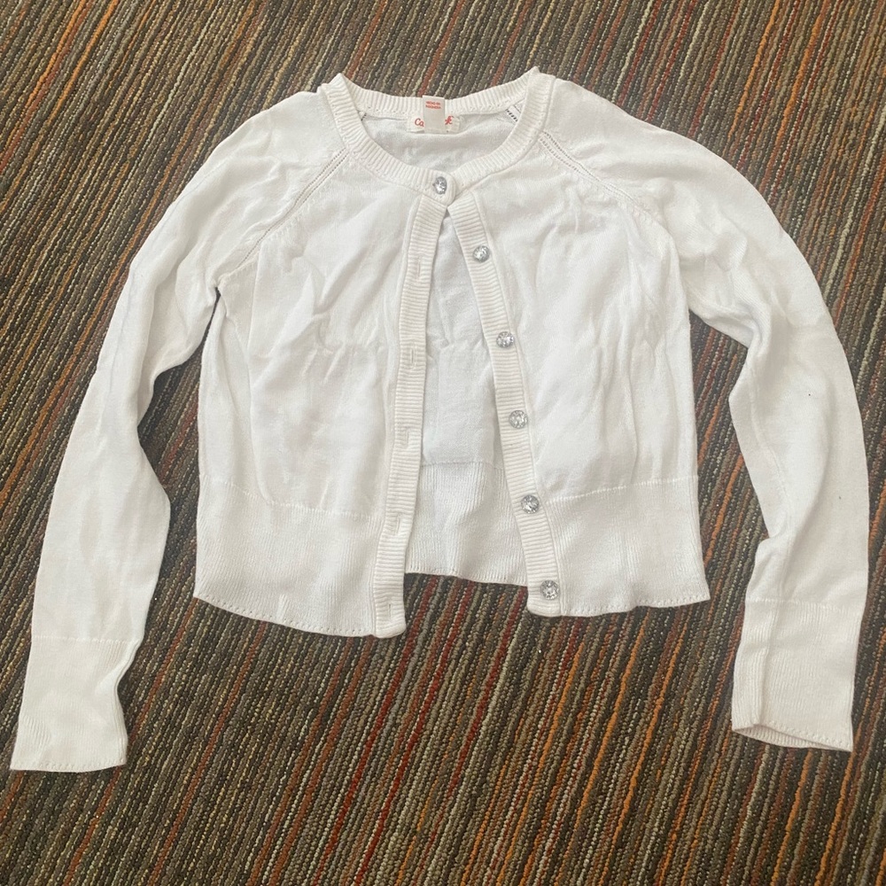 Girls Cat & Jack Cardigan - white